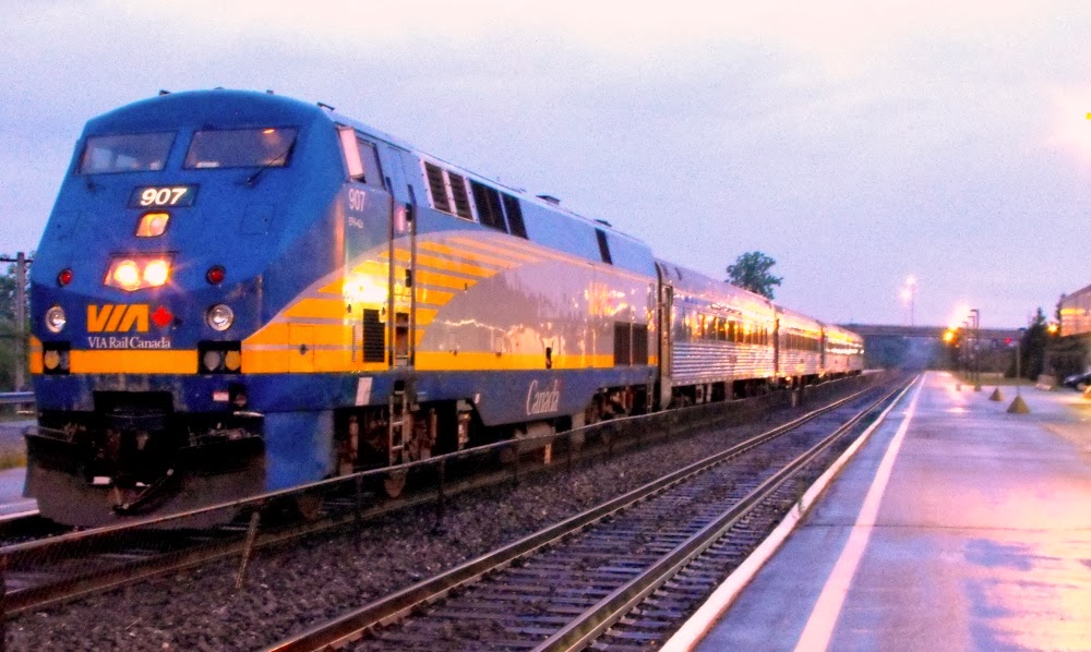 Trackside Treasure Then and Now VIA at Kingston 19792013