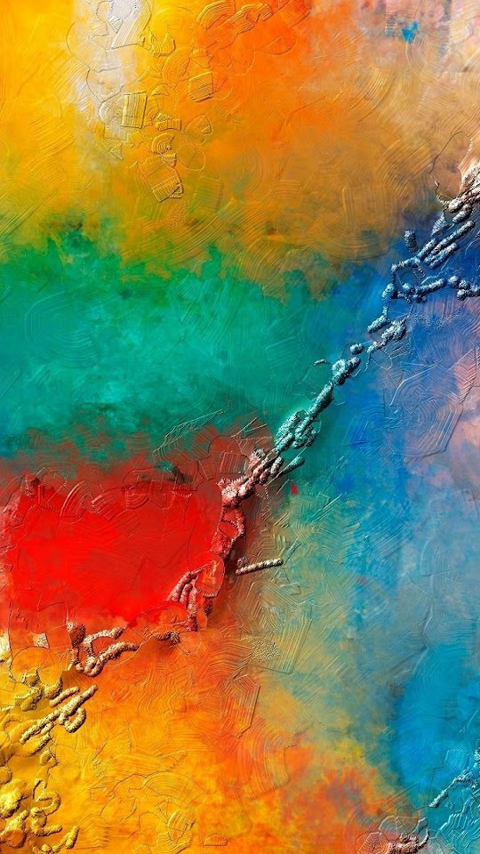 Colorful Wall Paint Texture Android Wallpaper