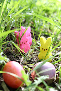 Easter Bunnies! marla and easter eggs 