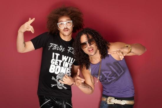  left Redfoo and right Sky Blu LMFAO's shows in Porto and Lisbon's 