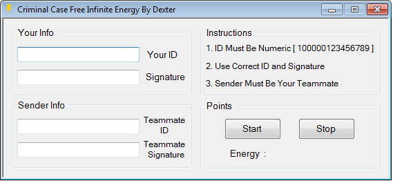 Criminal Case Hack Energy Free and Work