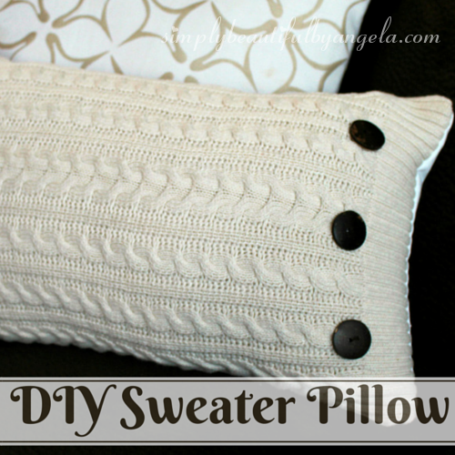 Simply Beautiful by Angela DIY Sweater Pillow