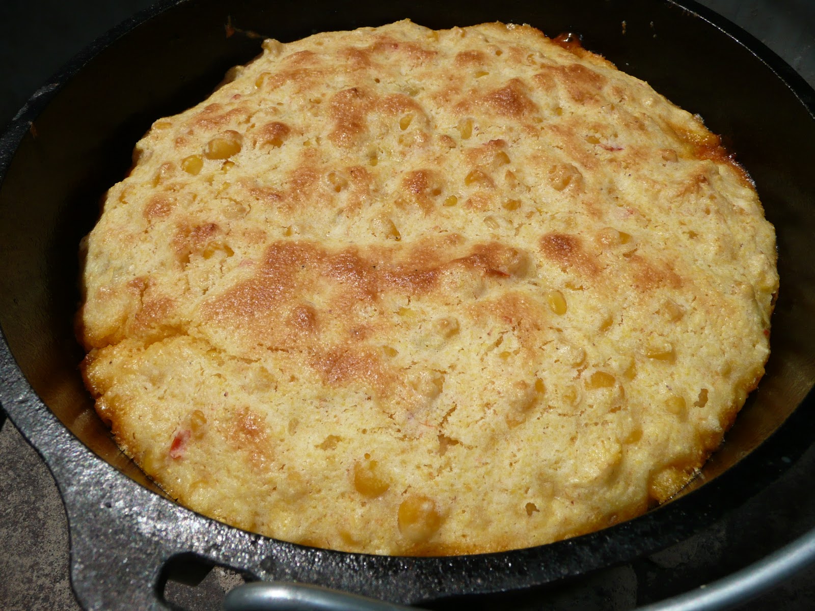 Everyday Dutch Oven ChickenChile Enchilada Pie