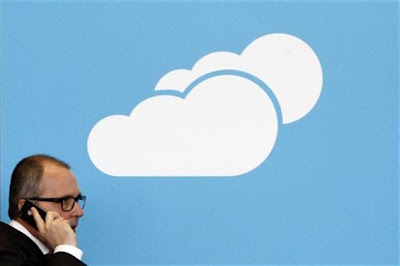 Person Calling near Cloud Logo: Intelligent Computing