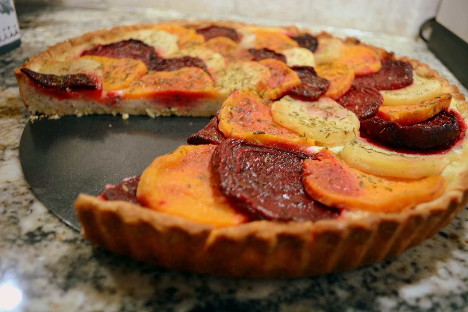 Mille Fiori Favoriti A Savory Roasted Root Vegetable and Goat Cheese Tart