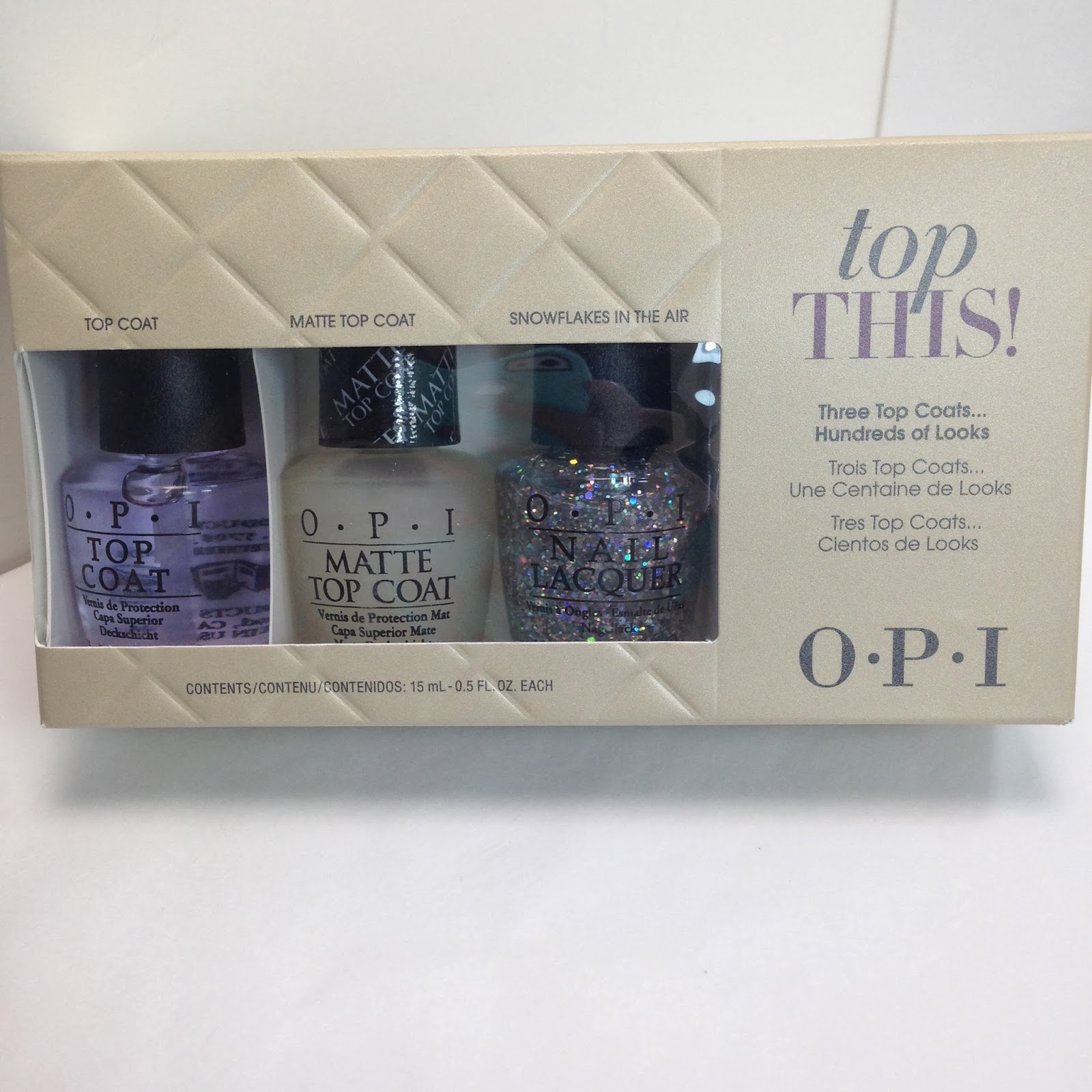 OPI Top This! 3Piece Top Coat Set Swatches, Review The Shades Of U