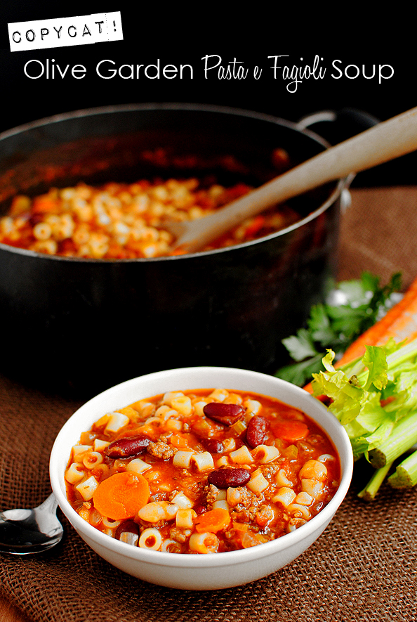 My Favorite Things: Copycat Olive Garden Pasta e Fagioli Soup from Iowa