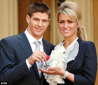 Steven Gerrard with Wife