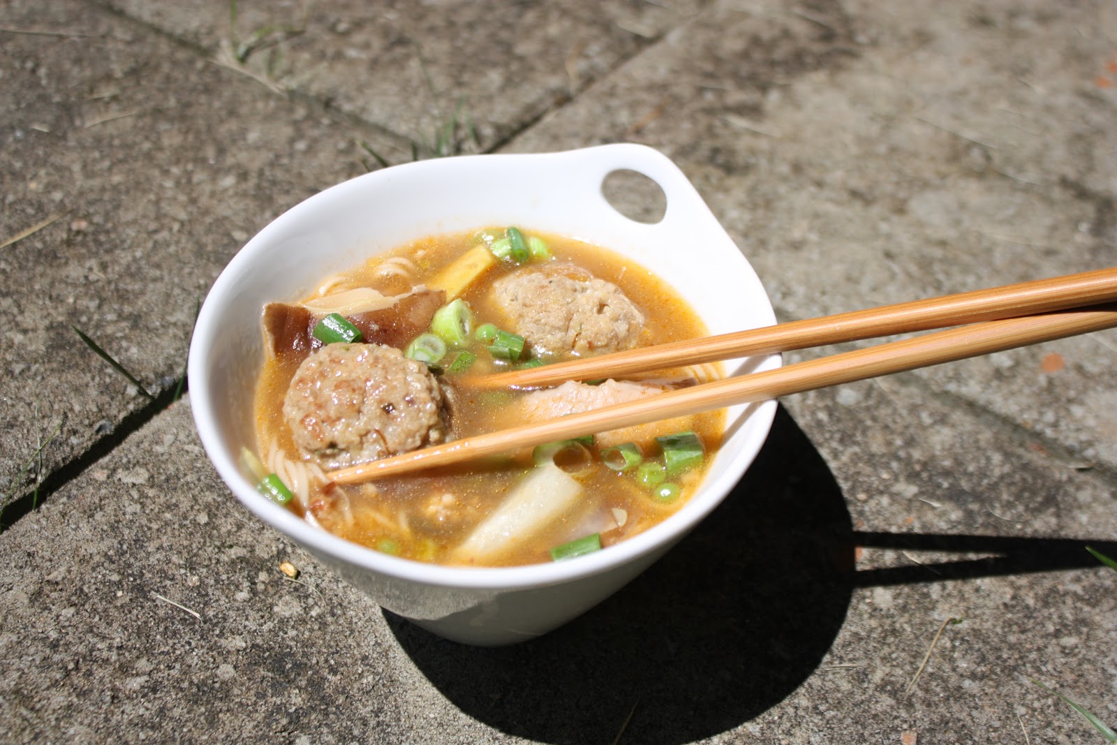 Chow and Chatter Asian Style Pork Meatball Soup