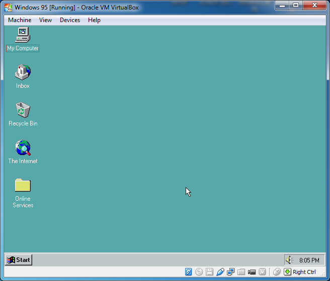 Windows 95 Virtualbox Image S