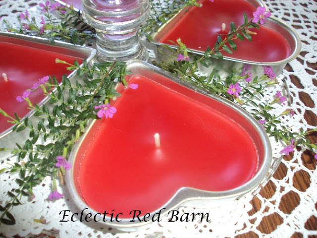 Heart-shaped Tin Candle