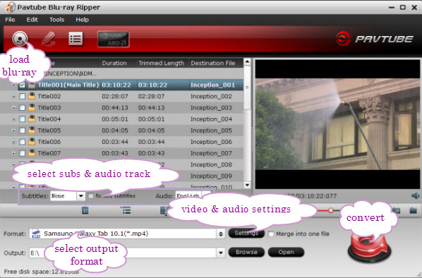 blu-ray ripper for galaxy tab 2 10.1