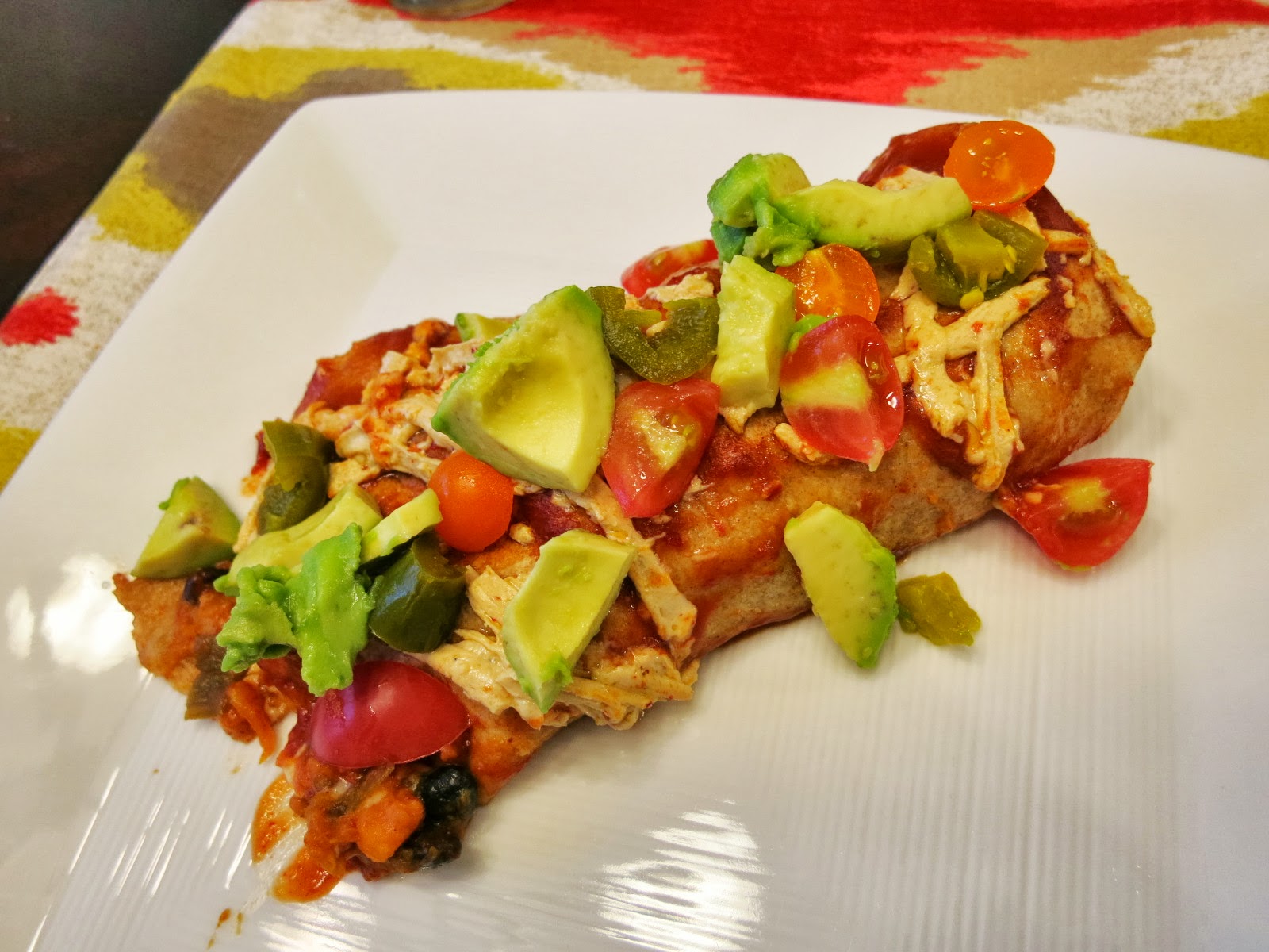 The Healthy Sooner Vegan Black Bean Sweet Potato Enchiladas