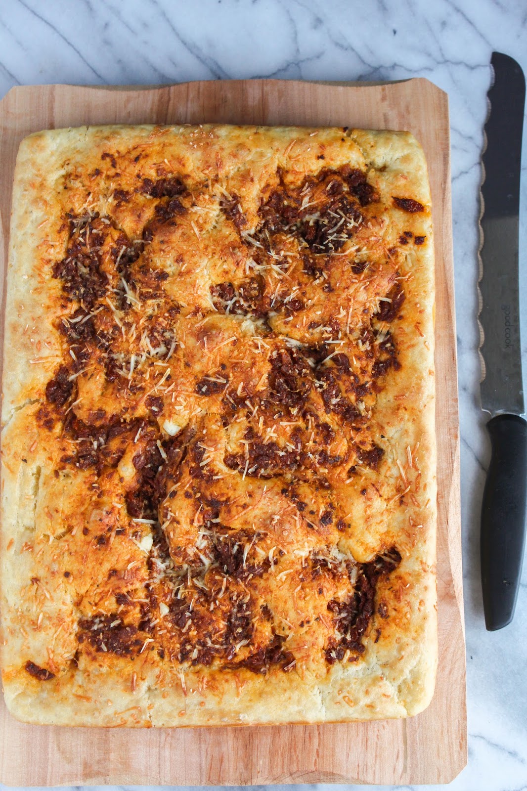 Roasted Red Pepper Pesto Focaccia