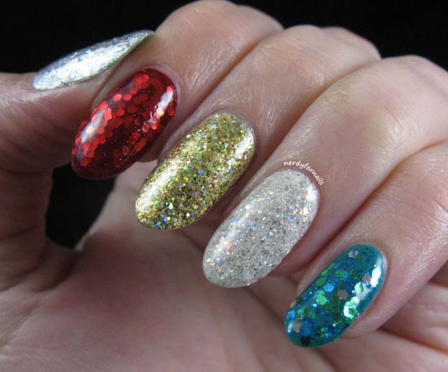Glitter Sparkle Christmas Nails