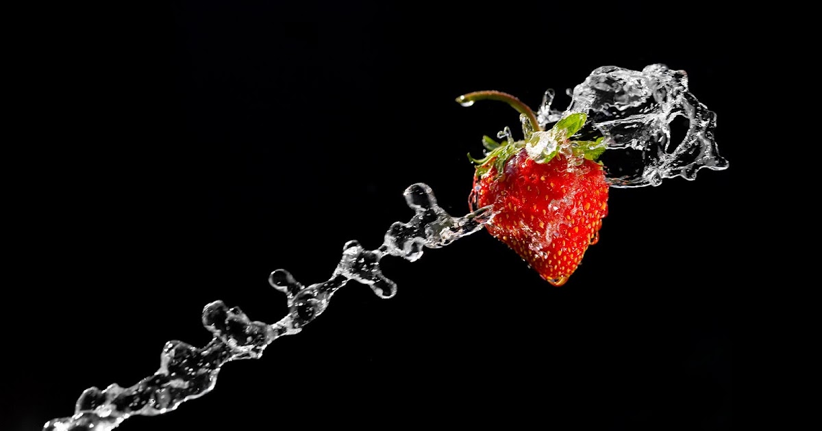 su ve çilek resimleri , fotoğrafı , wallpaper , duvar kağıdı