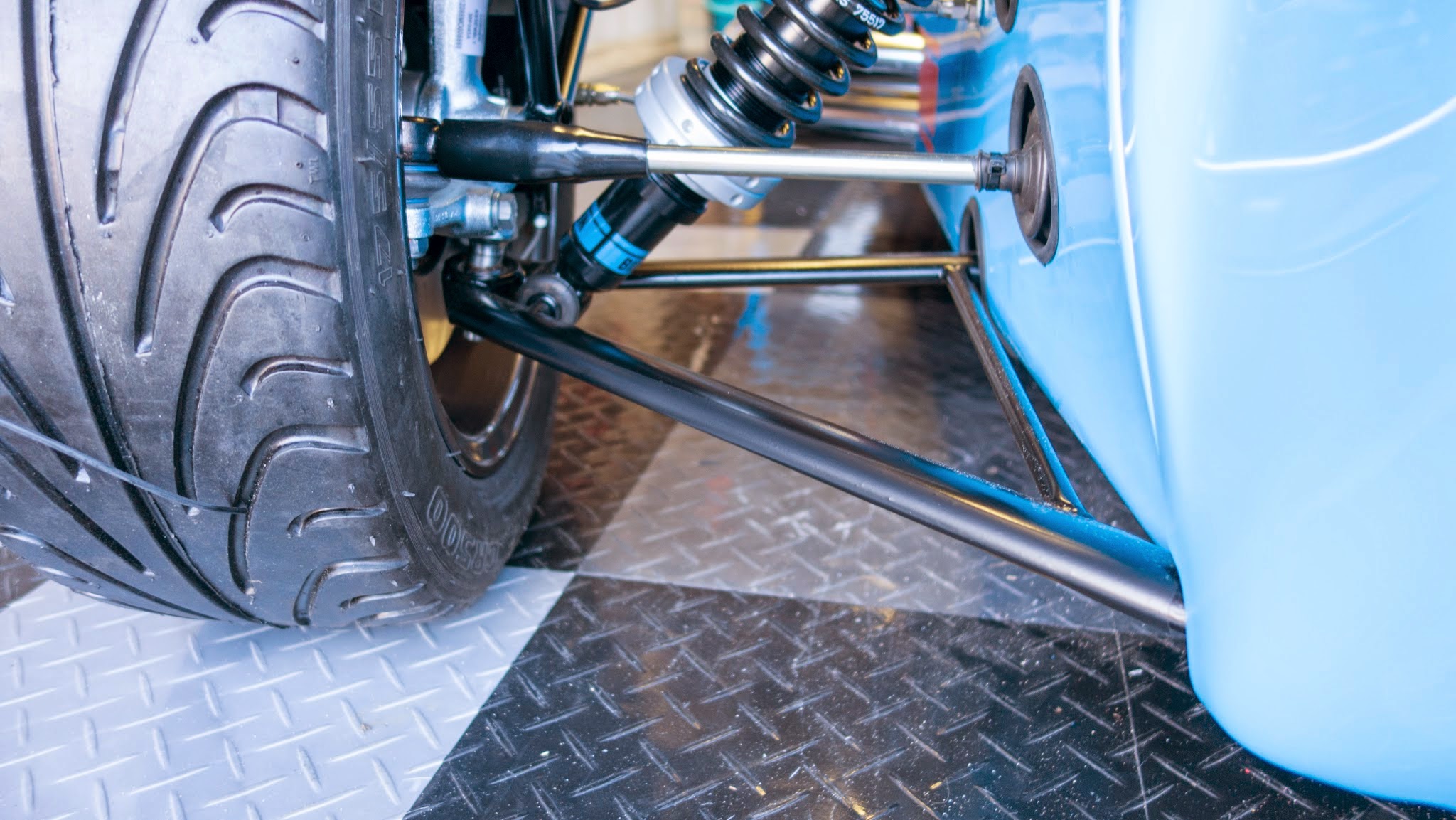 Black electricians tape in place on wishbones to protect the leading edge from stone chipping. Black electricians tape in place on wishbones to protect the leading edge from stone chipping.