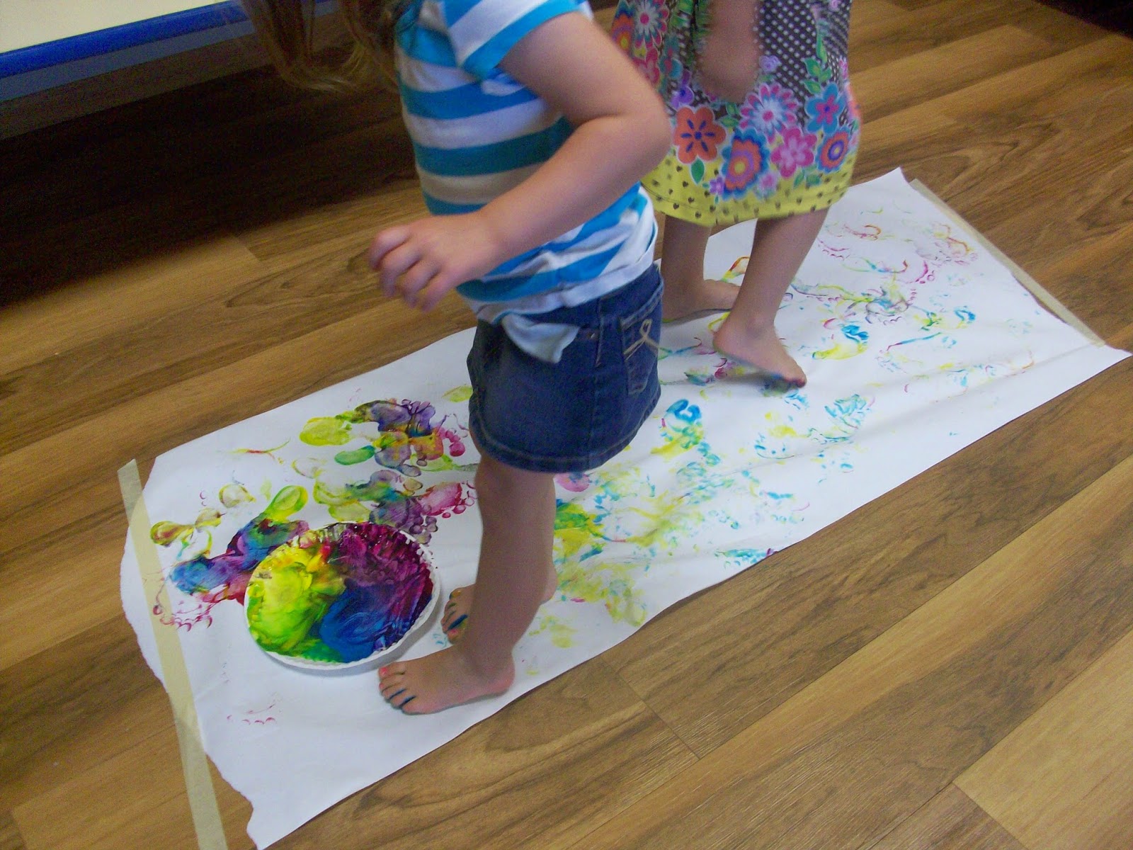 Color Me Safari Preschool Painting With Our Feet!