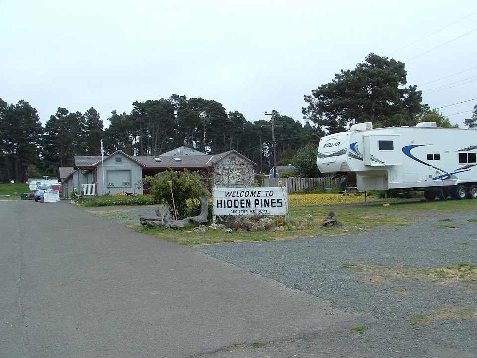 RV Park Fort Bragg, Mendocino Hidden Pines Campground 2012 Spring