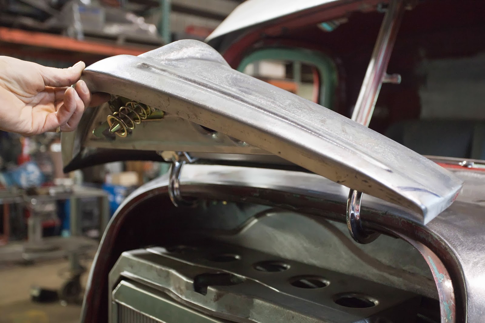 New Twist on a 1947 Ford COE Hood Hinges