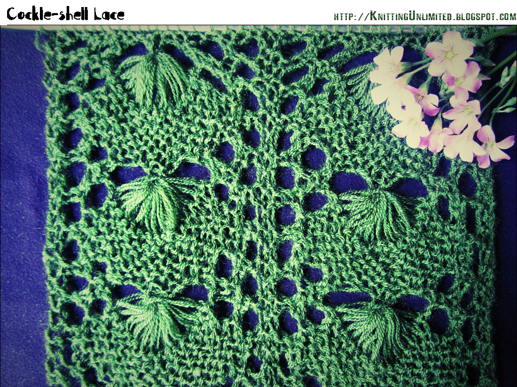 Cockleshell lace stich Cockleshell lace stich. http://knittingunlimited.blogspot.com