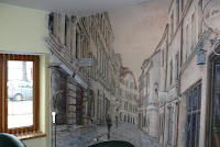 Artystyczne malowanie ściany, projekt baru, Warszawa
