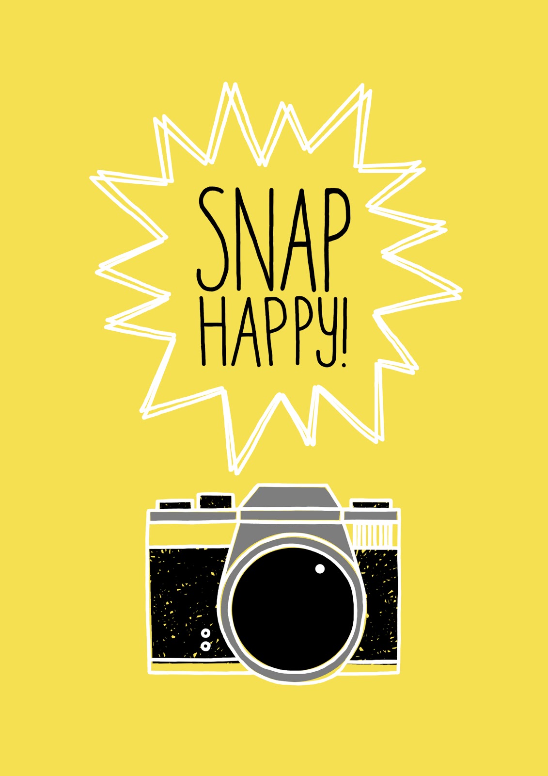 littletree designs 'snap happy!' birthday print