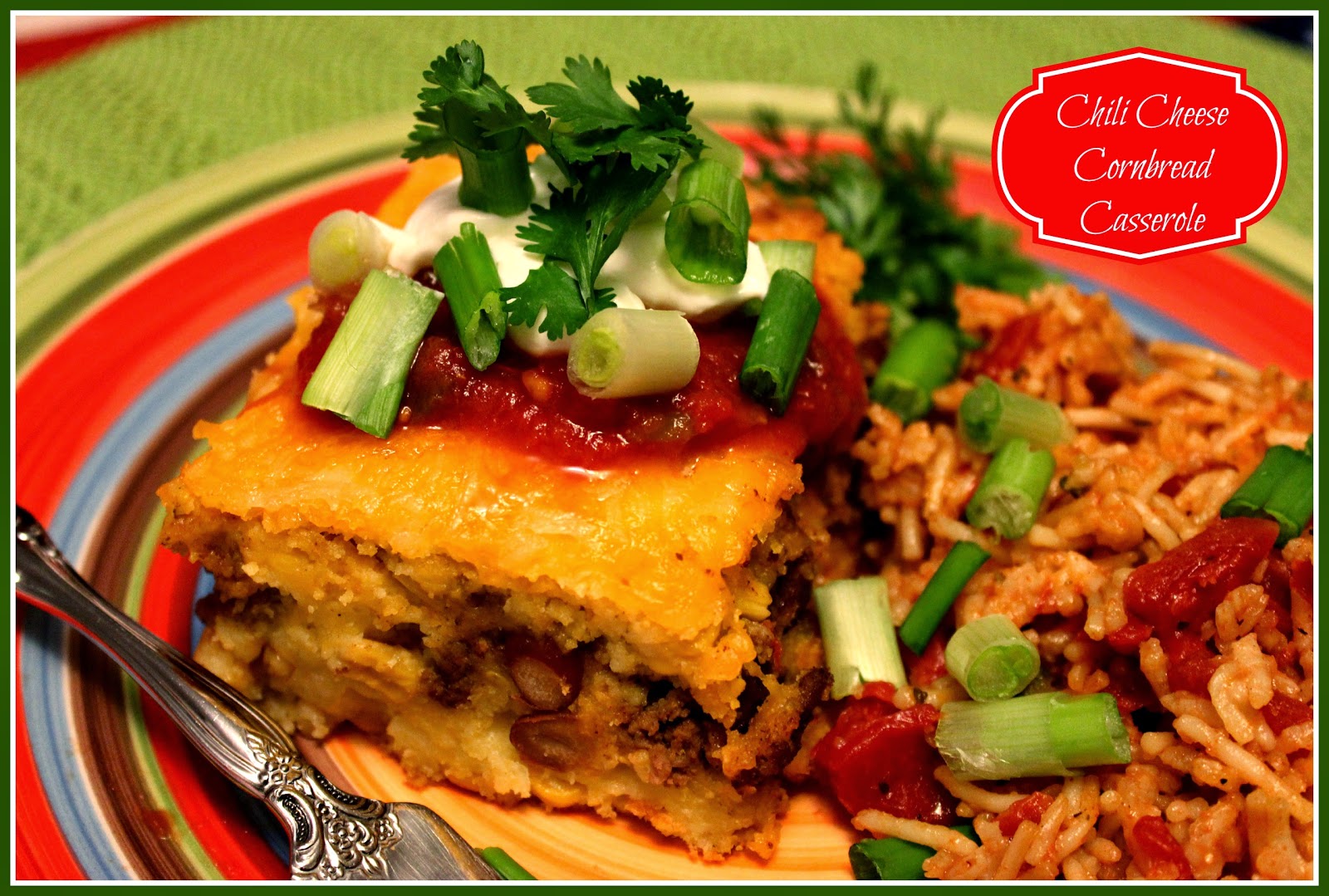Sweet Tea and Cornbread Chili Cheese Cornbread Casserole!