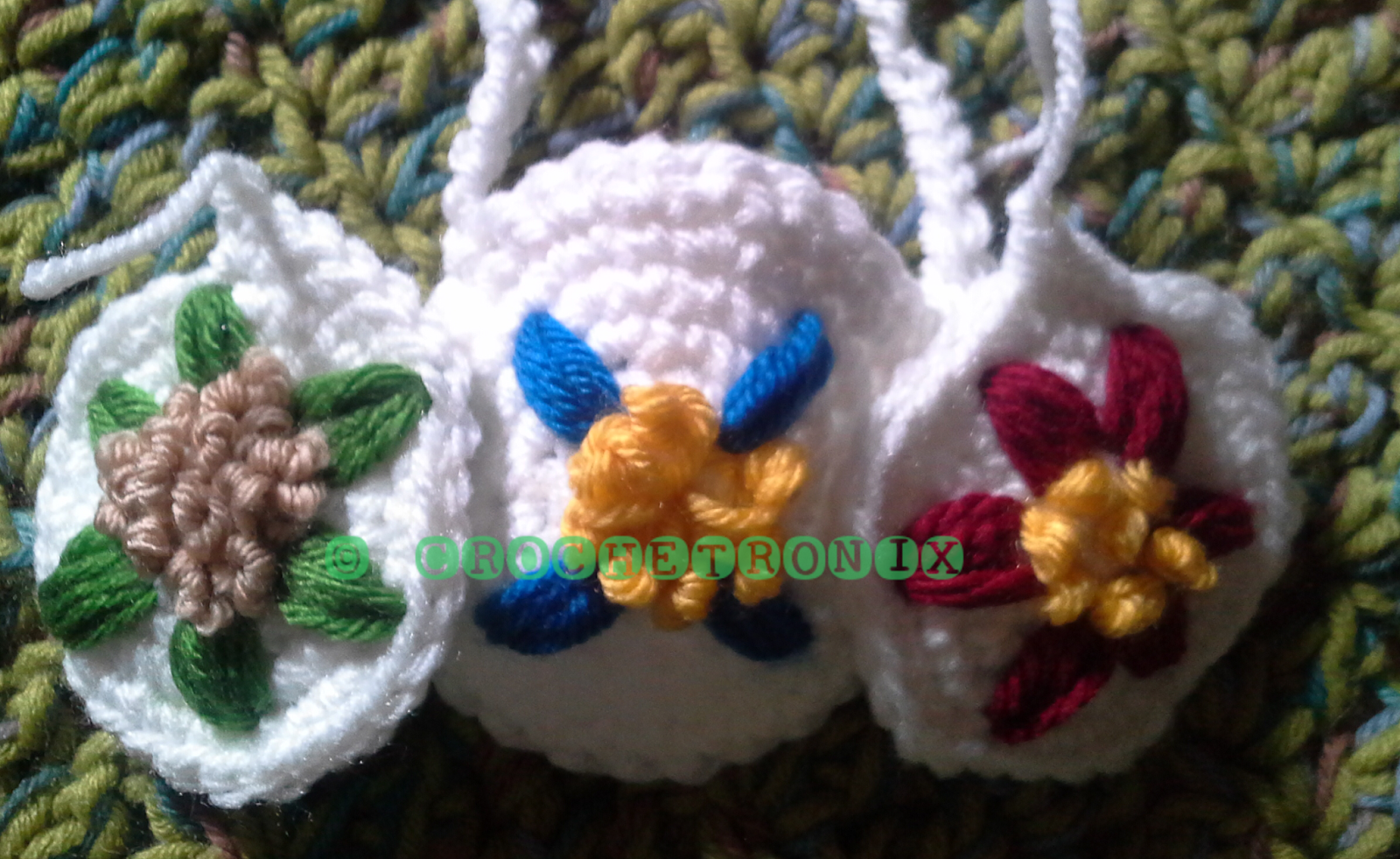 crochetronix French knots with crochet