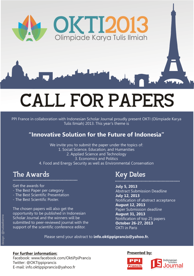 call for papers Call for papers dear all, the deadline for submission of full paper and extended abstract is now passed we have not closed the possibility to submit papers, but we can no longer guarantee that your paper will be included in our proceedings. call for papers Call for papers dear all, the deadline for submission of full paper and extended abstract is now passed we have not closed the possibility to submit papers, but we can no longer guarantee that your paper will be included in our proceedings.