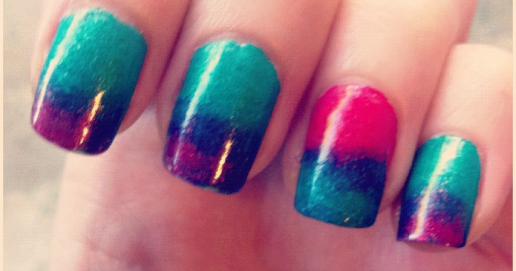 5. Glitter Gradient Nails for a Summer Party - wide 1