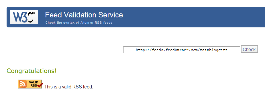 how to valid rss feed