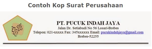 Contoh kop surat resmi perusahaan