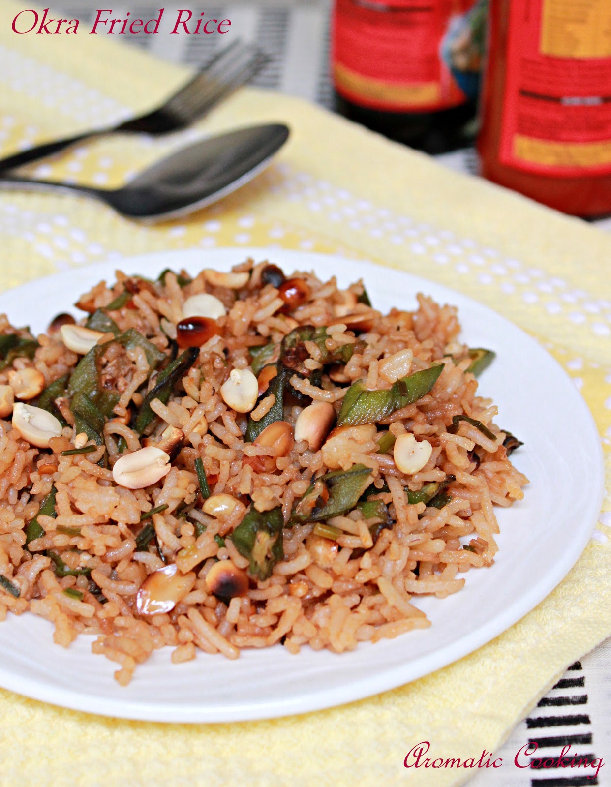 Aromatic Cooking Okra Fried Rice