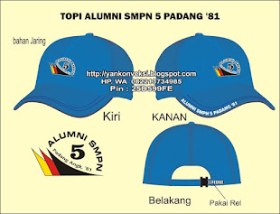 TOPI PESANAN ALUMNI SMP 5 PADANG