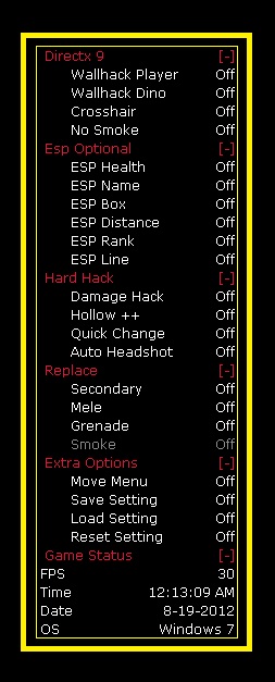  D3D FULL MENU DAMAGE,HOLOW++ Auto Headashot Quick Change And Replace weapon	 Fitur+che*t+point+blank