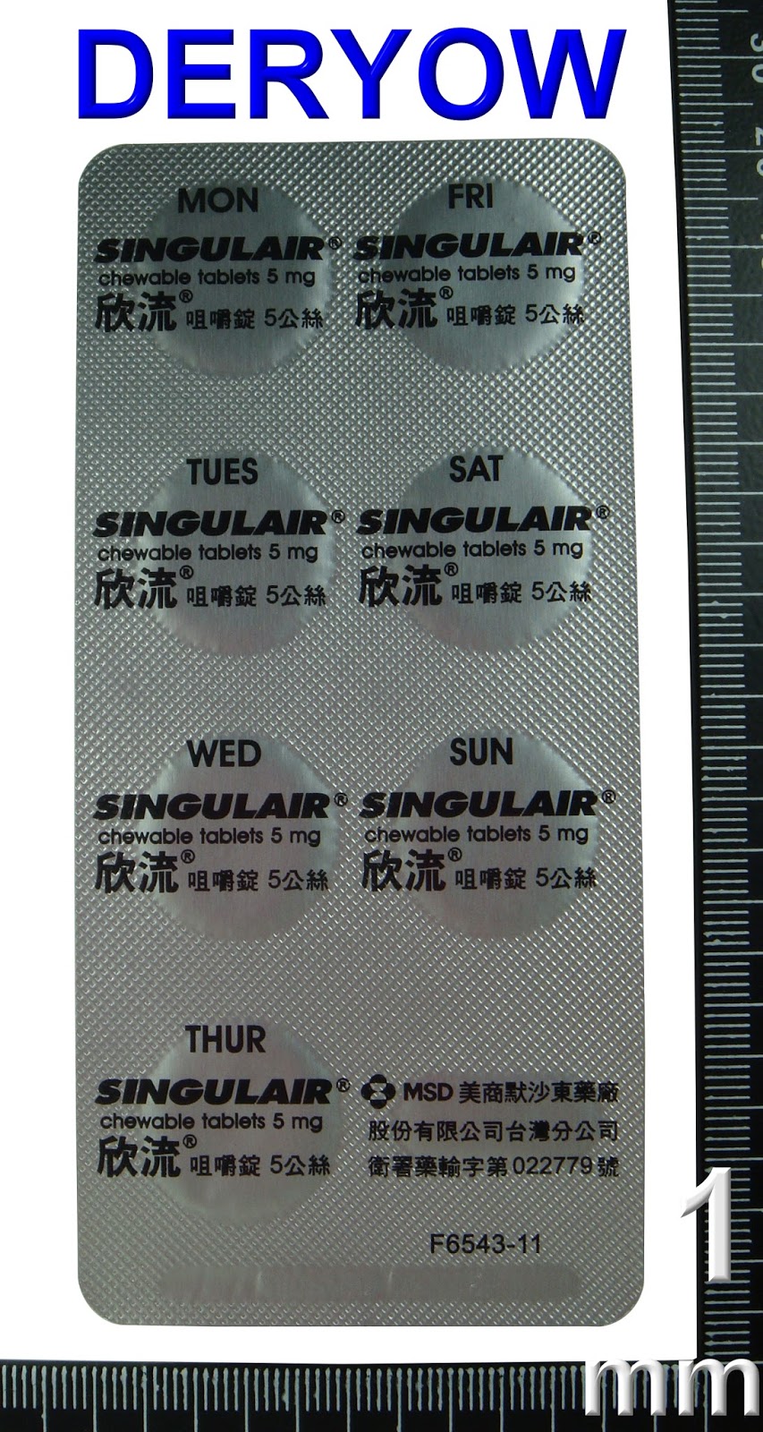 Montelukast 5mg Chewable Tabs
