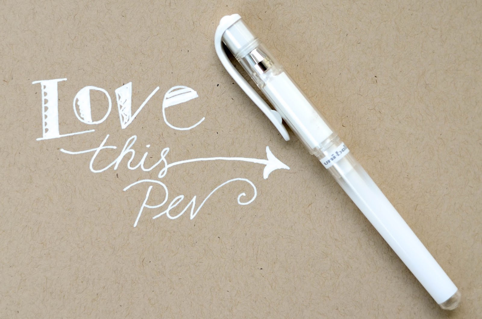 IRON & TWINE Stationery My Favorite White Gel Pen