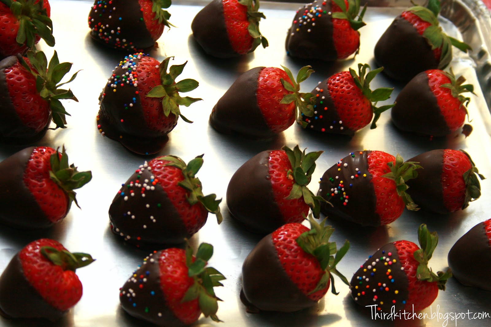 Third Kitchen Chocolate dipped strawberries with sprinkles