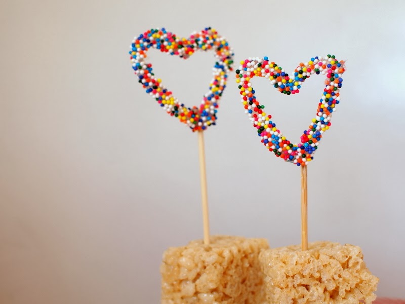 DIY Sprinkles and Hot Glue Cake Toppers Pink Stripey Socks