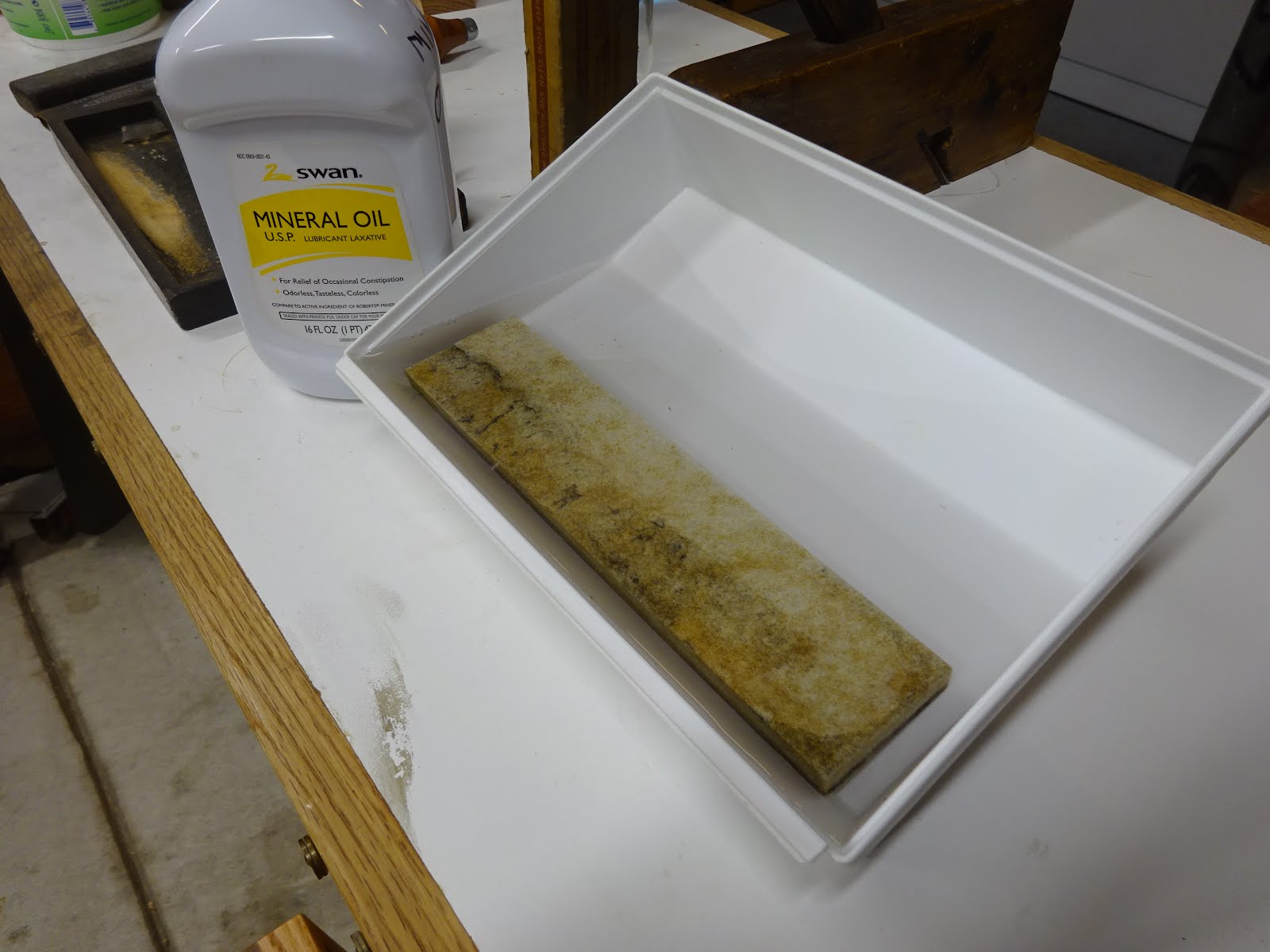 Woodworking in a Tiny Shop Rehabilitating an Old Oil Stone