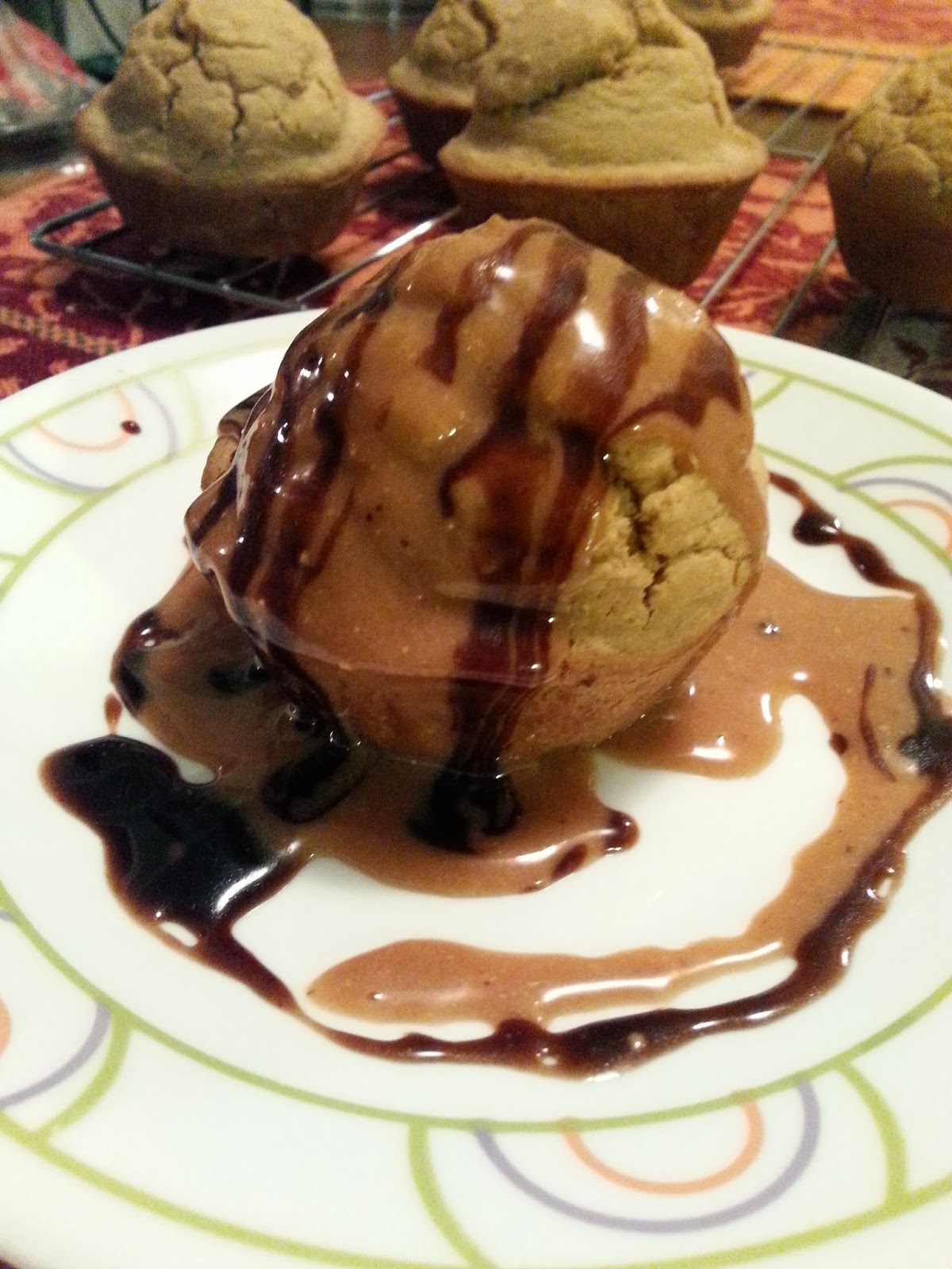 LPHJ Kitchen Peanut Butter Cupcakes with Peanut & Chocolate Sauce