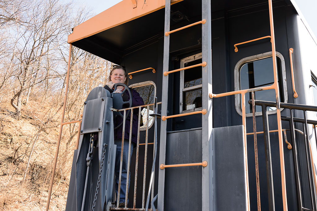Climb aboard a caboose at the Meyersdale Station