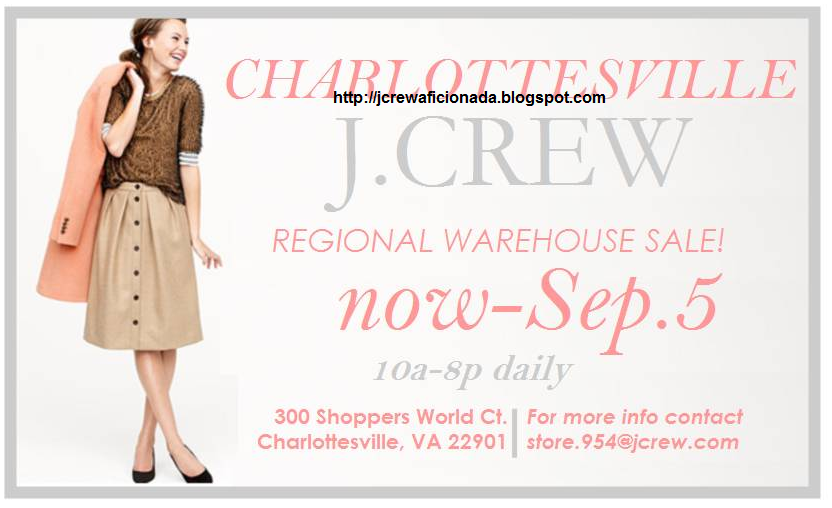 J.Crew Aficionada J.Crew Warehouse Sale {Charlottesville, VA}