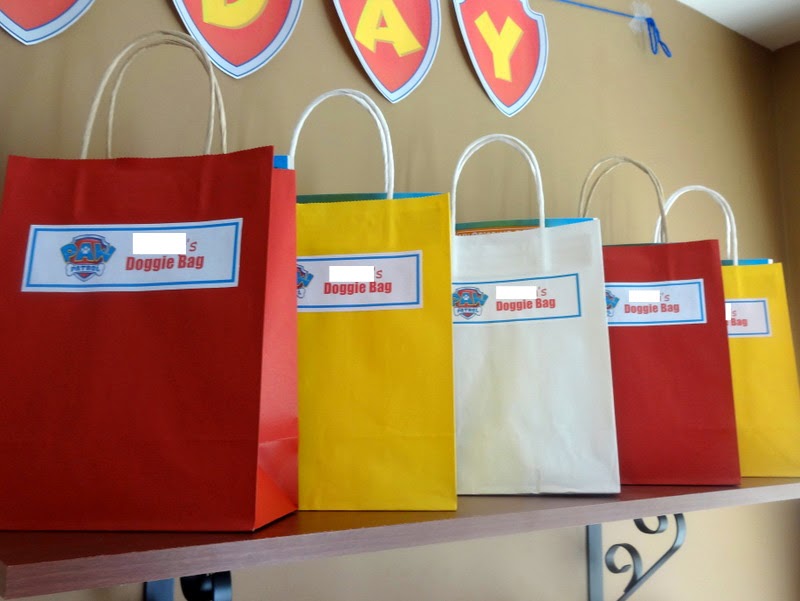 paw patrol doggie bags
