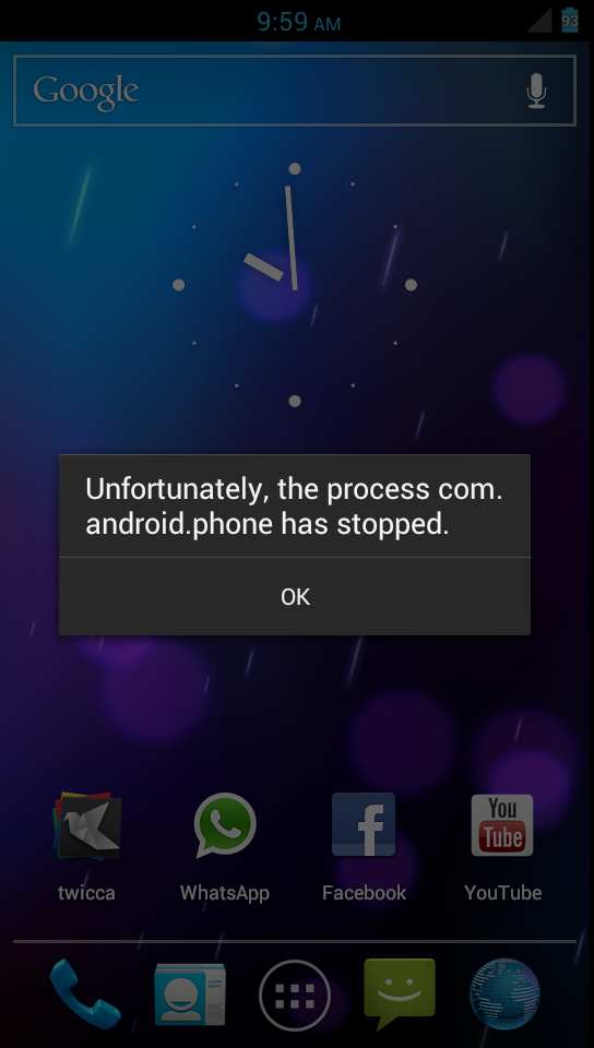Android com android phone has stopped что делать