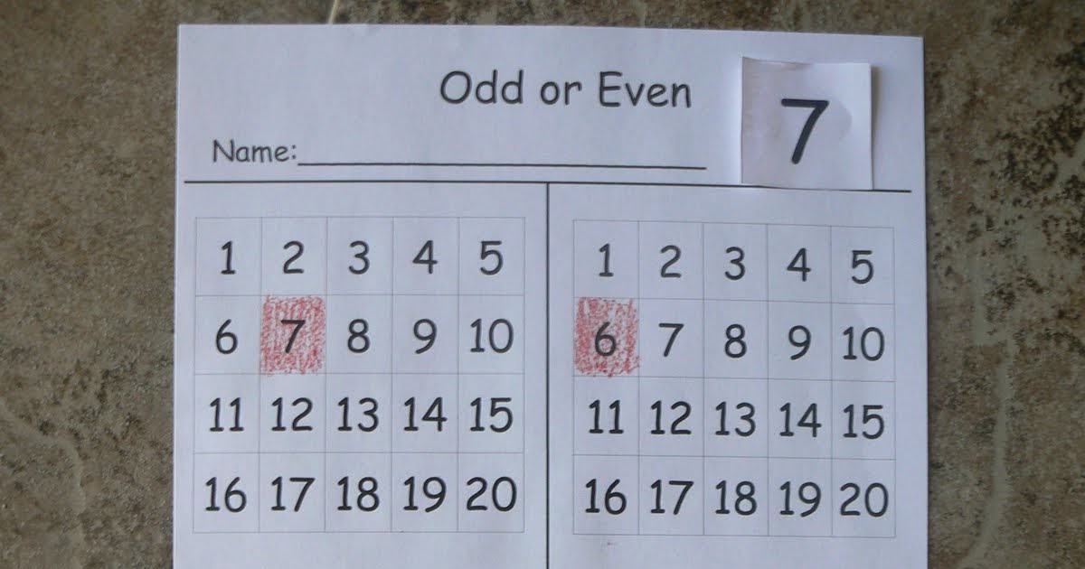 Mrs. T's First Grade Class: Odd and Even Numbers