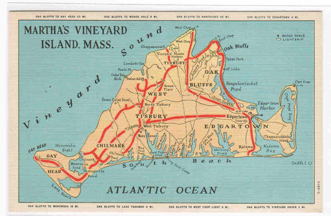 My Life In Postcards Roadside America Linen Postcards Martha's