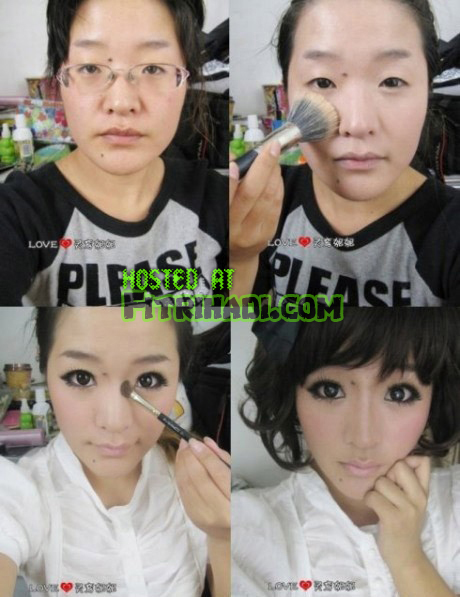 tutorial mekap muka wajah cantik cun berseri comel 2011 2012
