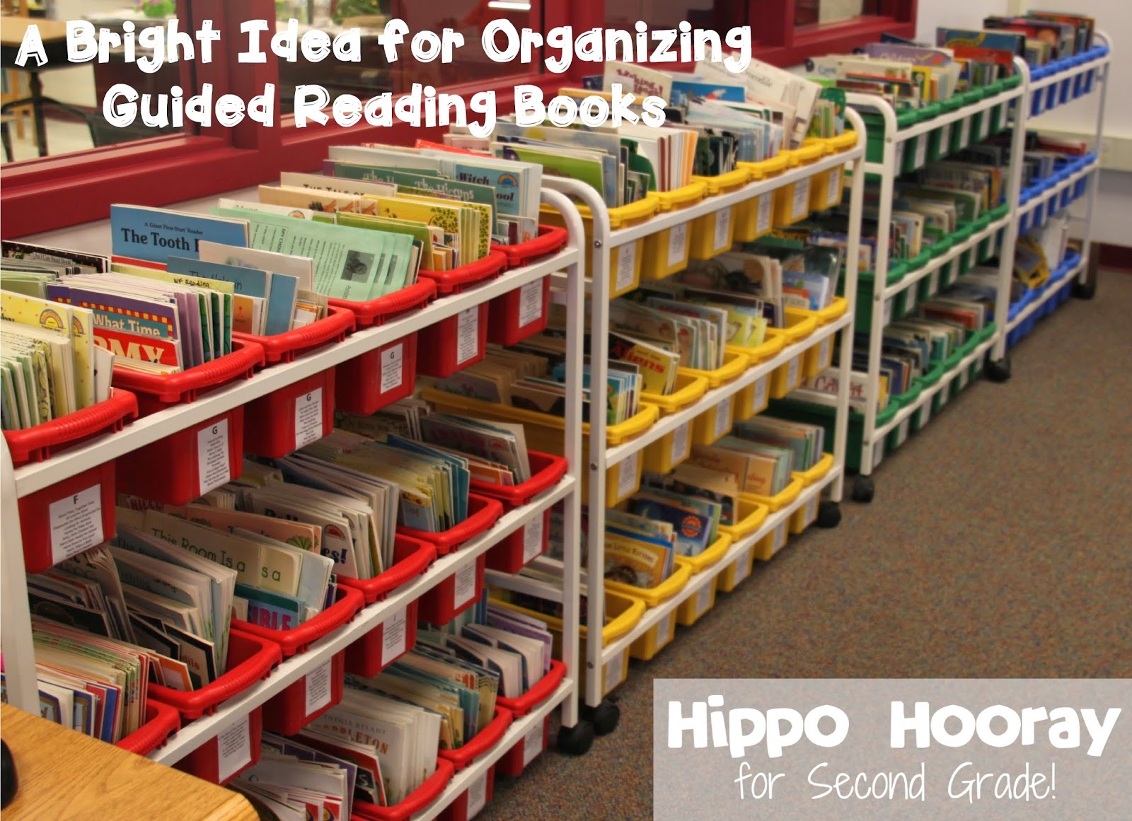 Bright Idea Organizing Guided Reading Books Hippo Hooray for Second Grade!